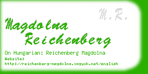 magdolna reichenberg business card